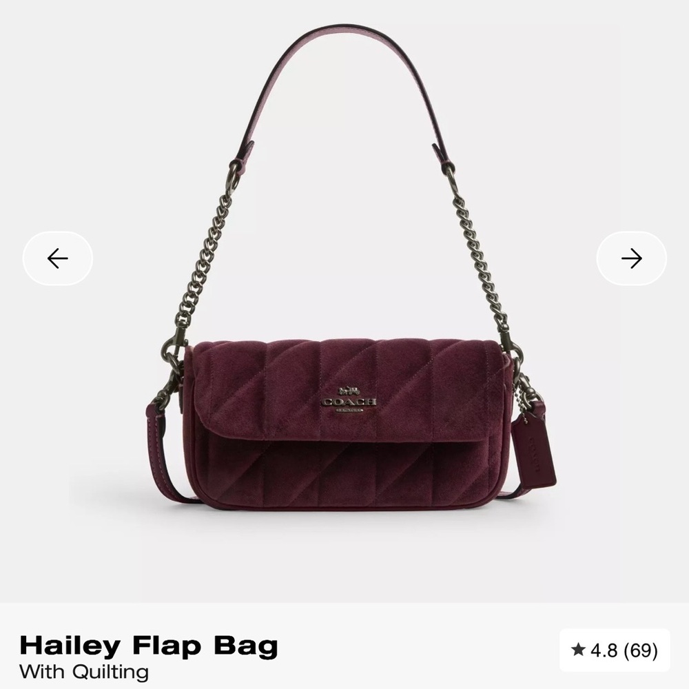 Coach Quilted Shoulder Bag - Deep Purple